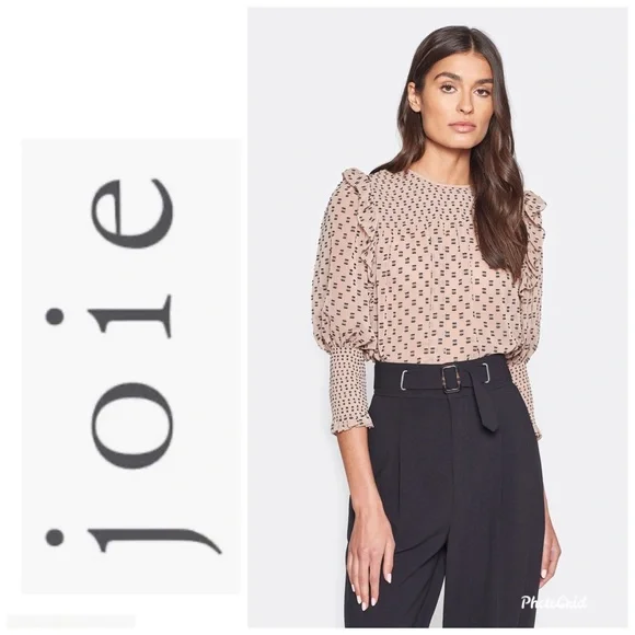 ❌SOLD❌ Joie “Jamila” smocked ruffle top - Picture 1 of 8